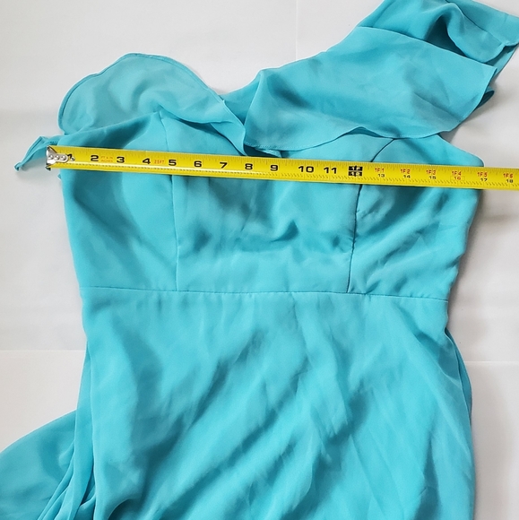 LEVKOFF Aqua Blue One Shoulder Floor-Length Bridesmaid/Prom Dress. Size … - Picture 10 of 14
